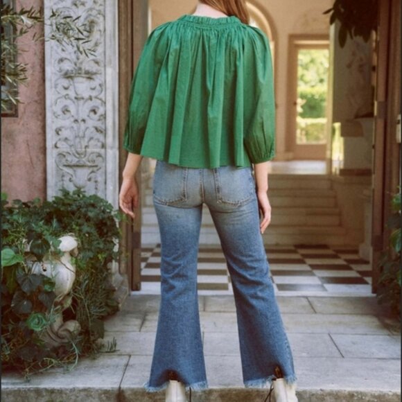 The Great - The Prim Top in Bright Moss Size Medium - Picture 9 of 9
